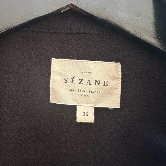 Black Draped Long Sleeve Blouse - Picture 3 of 6